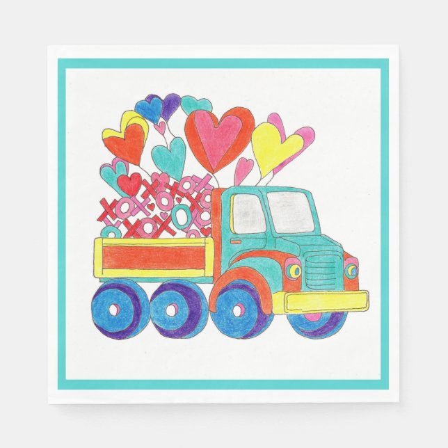 Napkin Truck Hearts (Front)