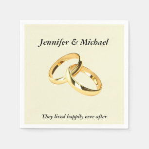 Napkin Wedding Reception Rings Personalize