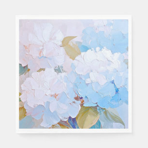 Napkins Blue Hydrangeas, Garden Flowers, Party