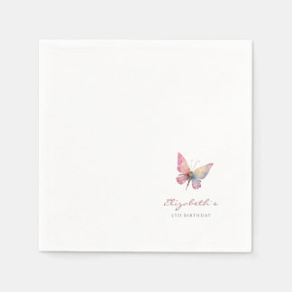 Napkins for Girls' Butterfly-themed Birthday Party