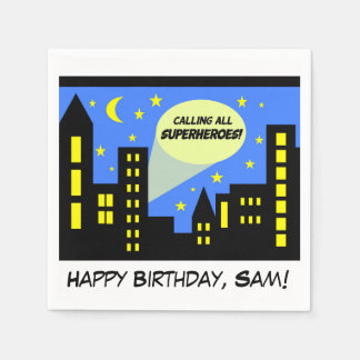 Napkins for superhero birthday | super hero