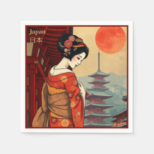 Napkins Japan geisha maiko japanese restaurant