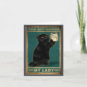 napkins lady butt cat Outfit Card