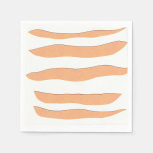 Napkins with Orange Tiger Stripes
