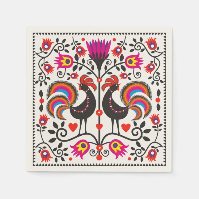 Napkins with roosters (Front)