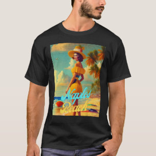 Naples Beach Florida Parasdise Beautiful Woman T-Shirt