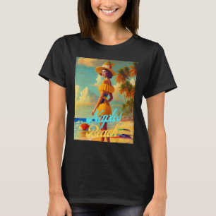 Naples Beach Florida Parasdise Beautiful Woman T-Shirt
