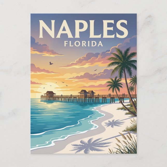 Naples Beach Florida Postcard (Front)