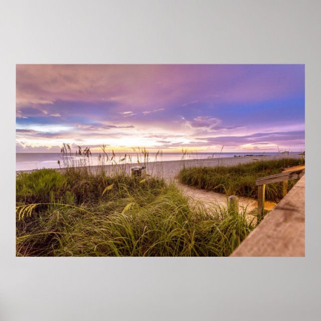 Naples Beach Shore and Calm Ocean | Florida Poster (Front)