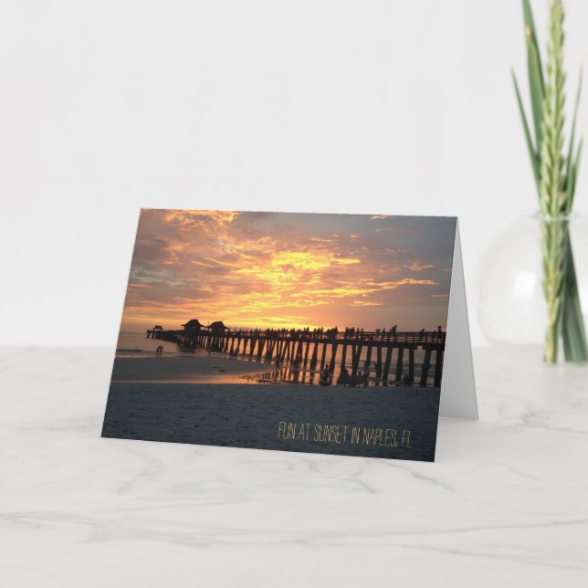 naples fl photograph sunset card (Front)
