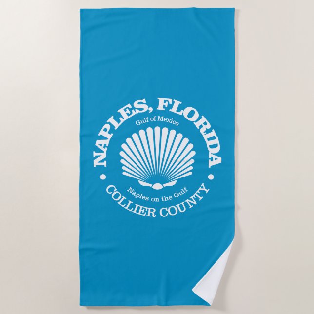Naples Fl (seashell) Beach Towel (Front)