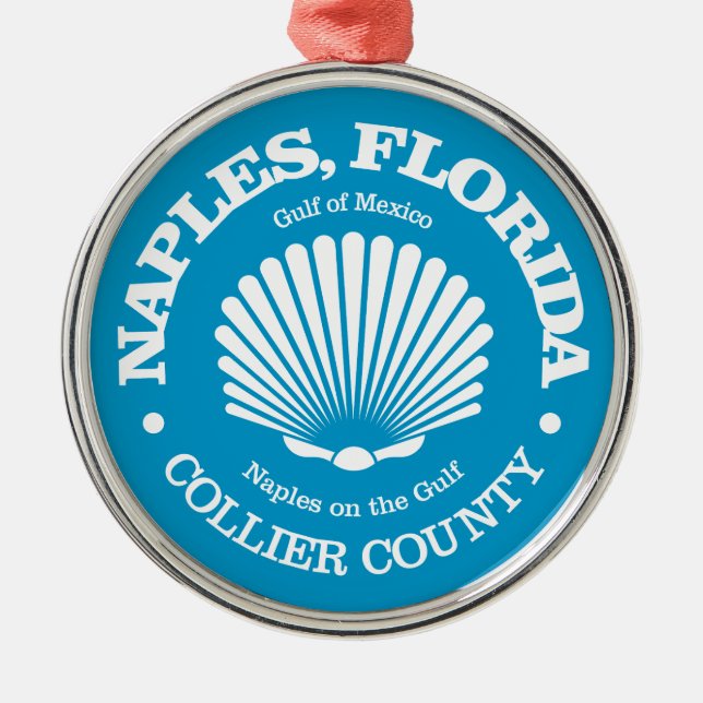 Naples Fl (seashell) Metal Ornament (Front)