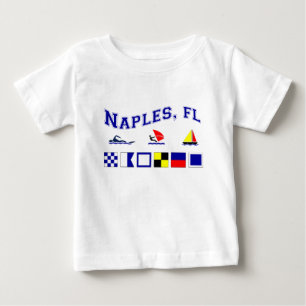 Naples, FL w/ Maritime Flags Baby T-Shirt