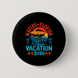 Naples Florida 2026 Family Vacation Beach Summer V 2 Inch Round Button