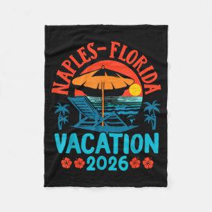 Naples Florida 2026 Family Vacation Beach Summer V Fleece Blanket