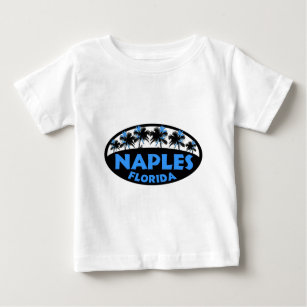 Naples Florida black blue palms Baby T-Shirt