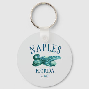 Naples Florida Est Beach Sea Turtle Keychain