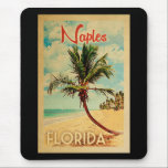 Naples Florida Palm Tree Beach Vintage Travel Mouse Pad<br><div class="desc">Naples Florida design in Vintage Travel style featuring a palm tree on the beach with ocean and sky.</div>
