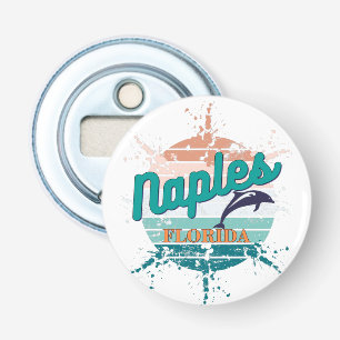 Naples Florida Retro Vintage Exploding Sunset   Bottle Opener
