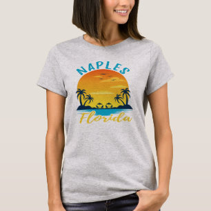 Naples Florida Sunset Retro Vacation T-Shirt