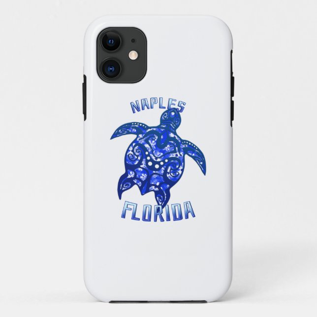 Naples Florida Vacation Tribal Turtle Case-Mate iPhone Case (Back)