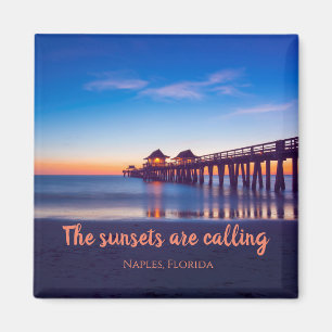 Naples, Floride Carré Magnet