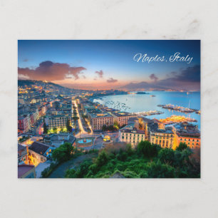 Naples, Italy Ariel View at Sunset  Postcard
