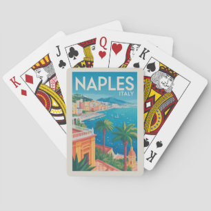 Naples Italy Illustration Travel Art Vintage Playing Cards