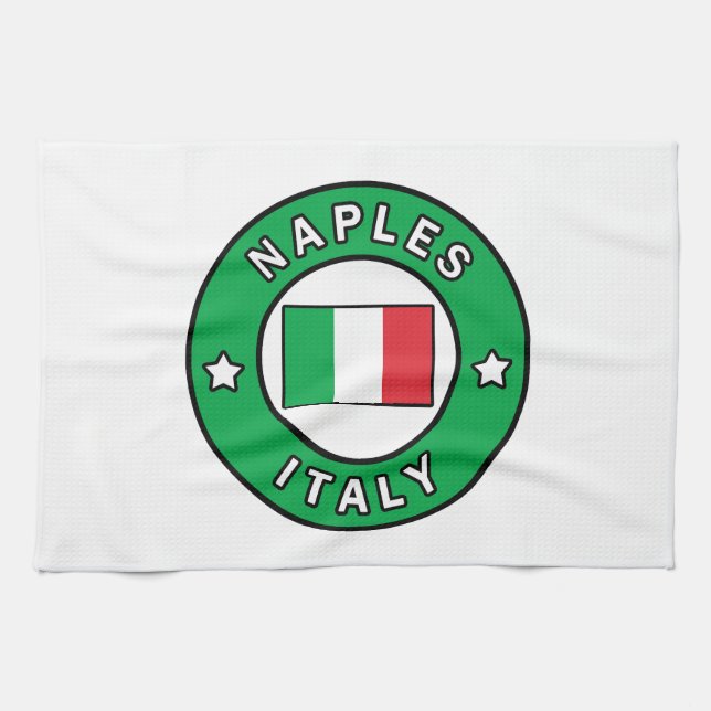 Naples Italy Kitchen Towel (Horizontal)