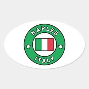 Naples Italy Oval Sticker