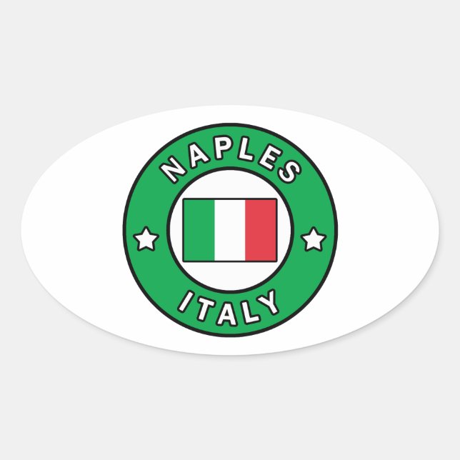 Naples Italy Oval Sticker (Front)