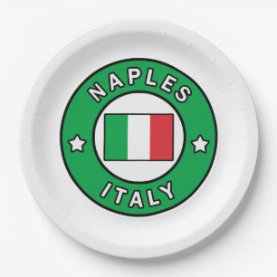 Naples Italy Paper Plate