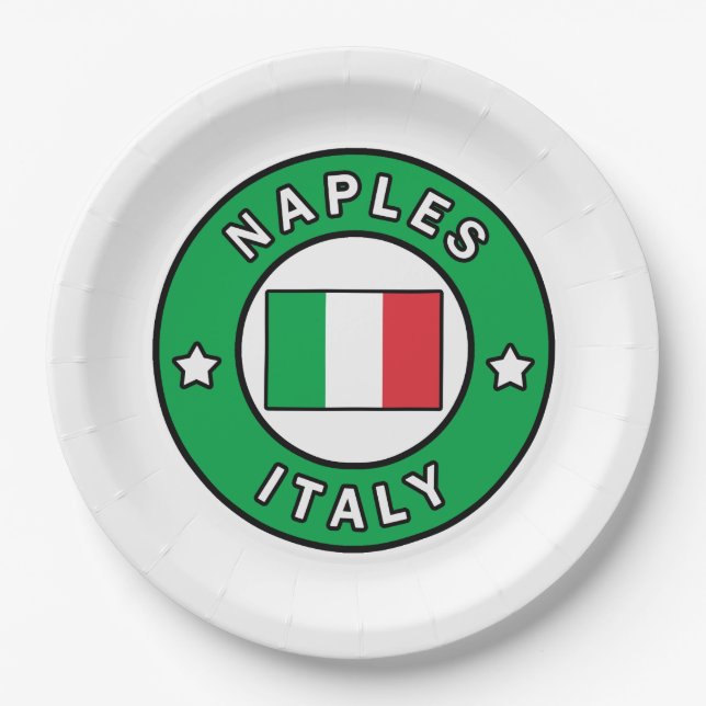 Naples Italy Paper Plate (Front)