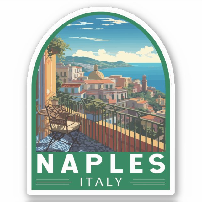 Naples Italy Travel Art Vintage (Front)