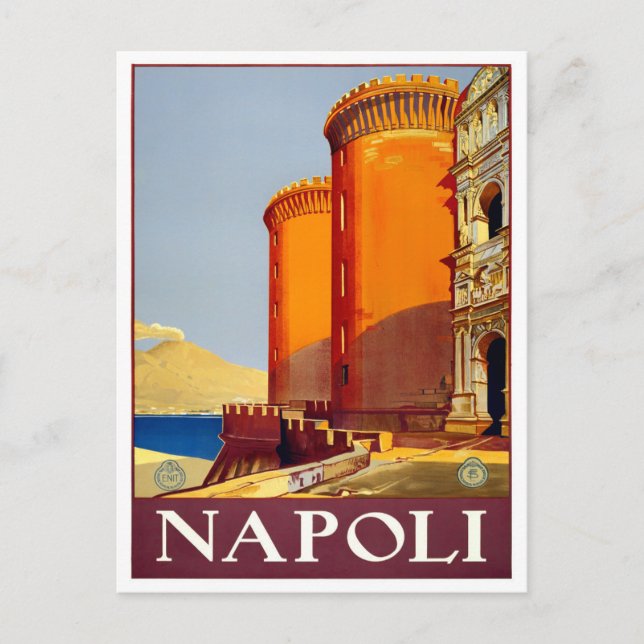 Naples Italy vintage travel Postcard (Front)