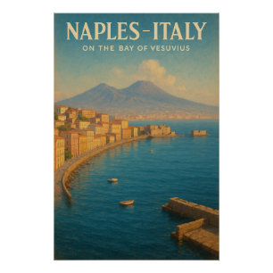 Naples On the Bay of Vesuvius Poster