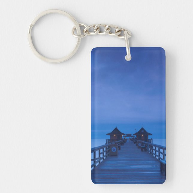 Naples Pier, dawn Keychain (Front)