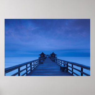 Naples Pier, dawn Poster