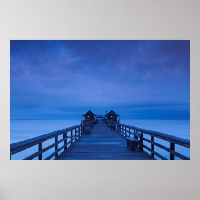 Naples Pier, dawn Poster (Front)