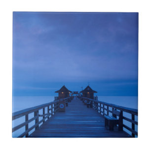 Naples Pier, dawn Tile