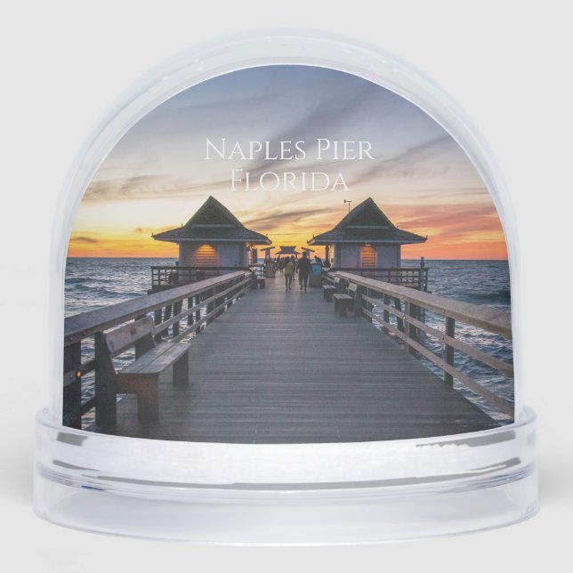 Naples Pier Florida Custom Photo Snowglobe (Front)