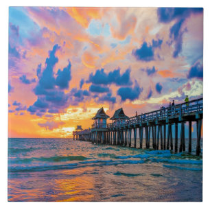 Naples Pier, Florida Tile