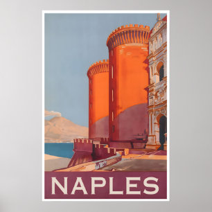Naples Travel Poster Italian Italy Art Print