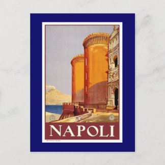 "Naples" Vintage Travel Poster Postcard