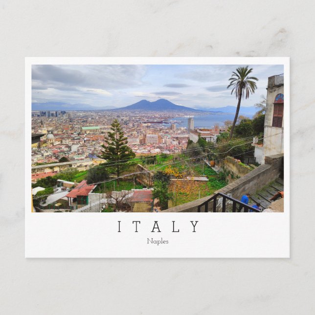 Naples, vue panoramique, Italie Carte postale (Devant)