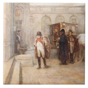 Napoleon after Waterloo (oil on canvas) Tile