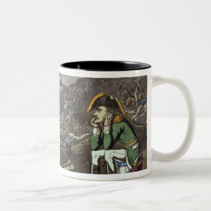 Napoleon and skeleton, 18th Two-Tone coffee mug