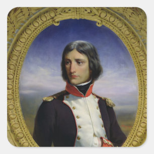 Napoleon Bonaparte  as Lieutenant Colonel Square Sticker