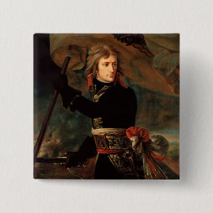 Napoleon Bonaparte at Bridge in Battle of Arcole 2 Inch Square Button