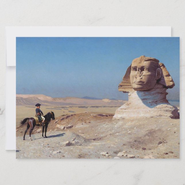 Napoleon Bonaparte Before the Sphinx (by Gérôme) Card (Front)